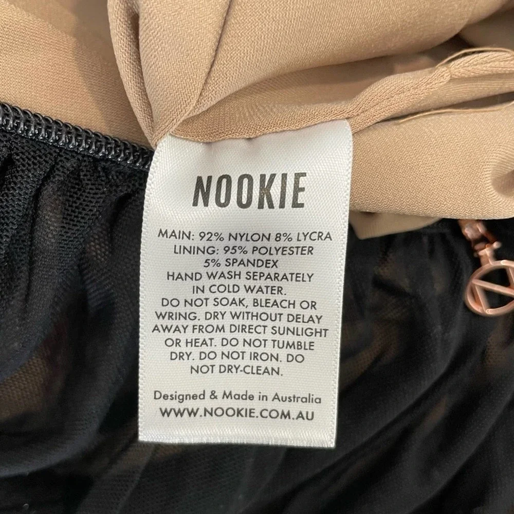 Nookie NWT Black Nude Mesh Strapless Eden Gown - XS - Picture 12 of 12